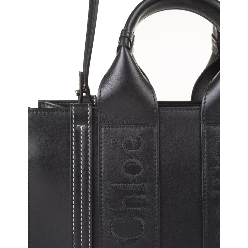 Chloé Zwarte Woody Kleine Winkeltas Black Dames