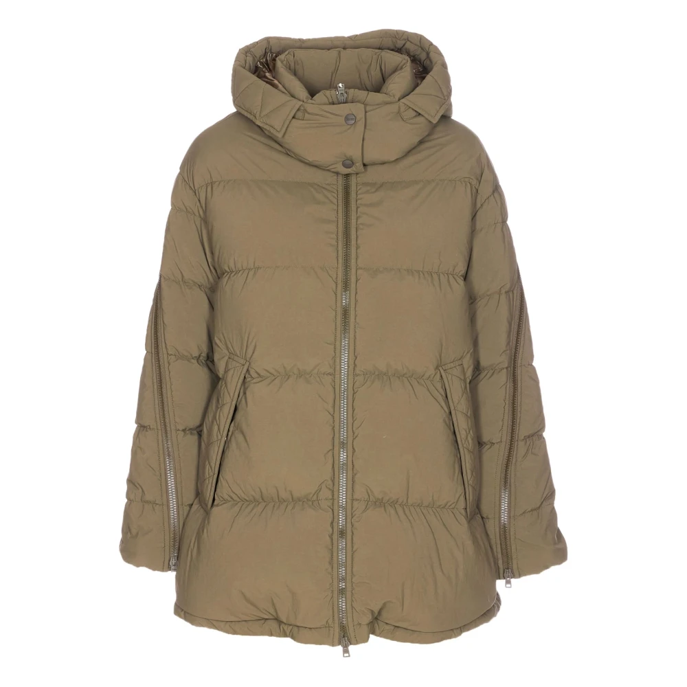 Herno Donna Verde - Giacca Con Cappuccio Imbottito - Jackets - S