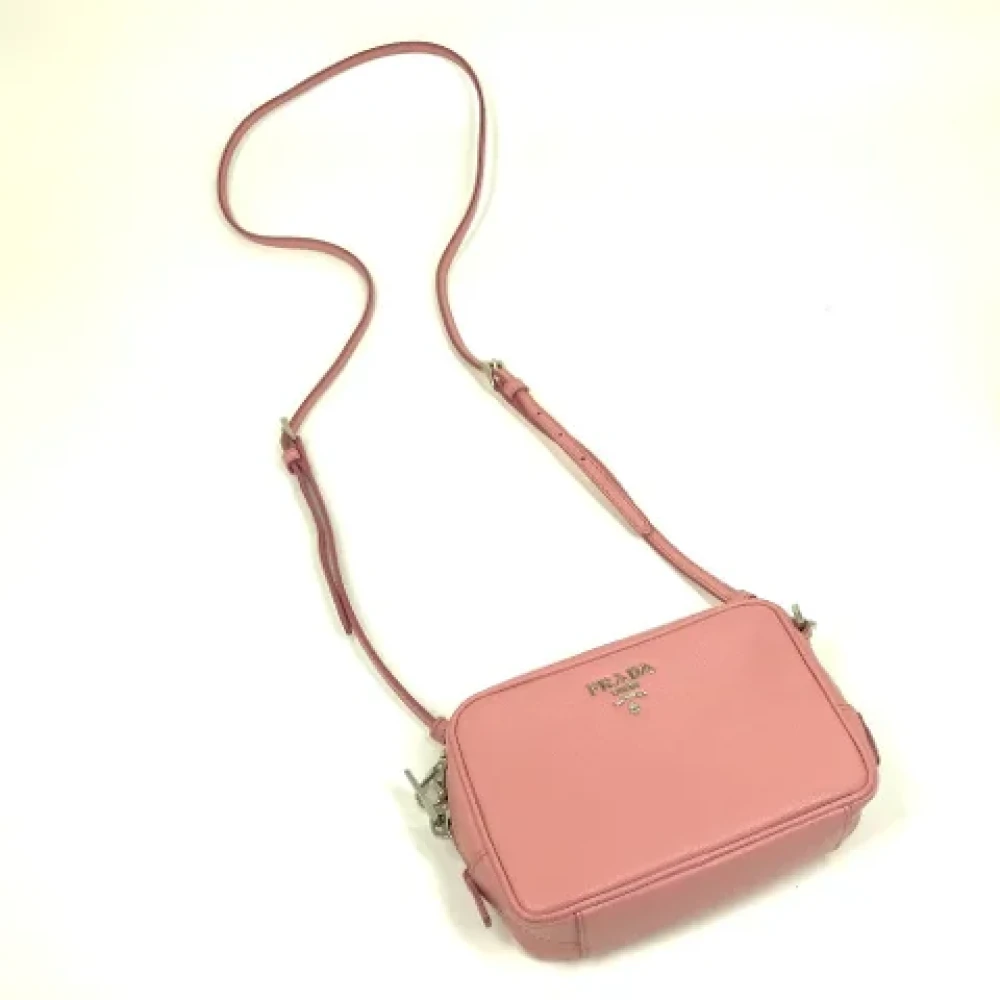 Prada Vintage Pre-owned Leather prada-bags Pink Dames