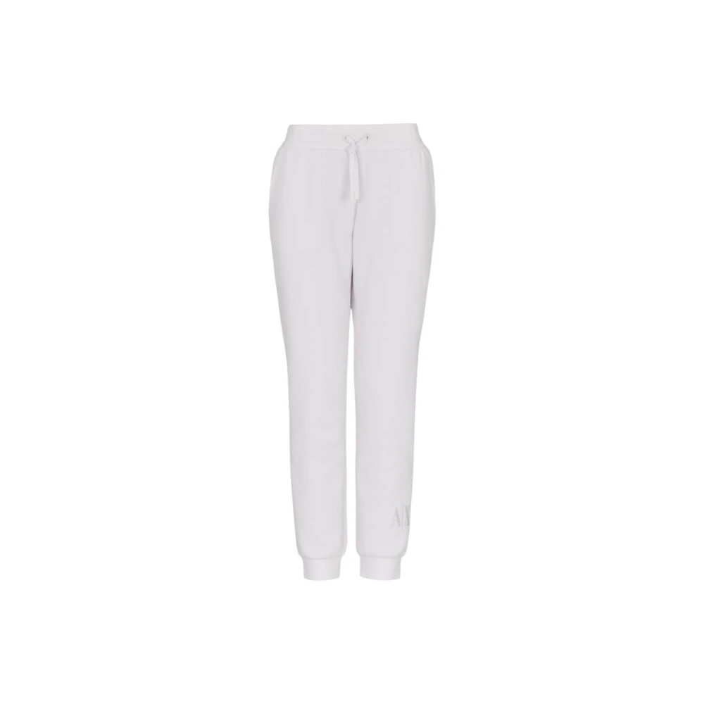 Armani Exchange Donna Bianco Pantaloni Jogger Bianchi Stile Casual