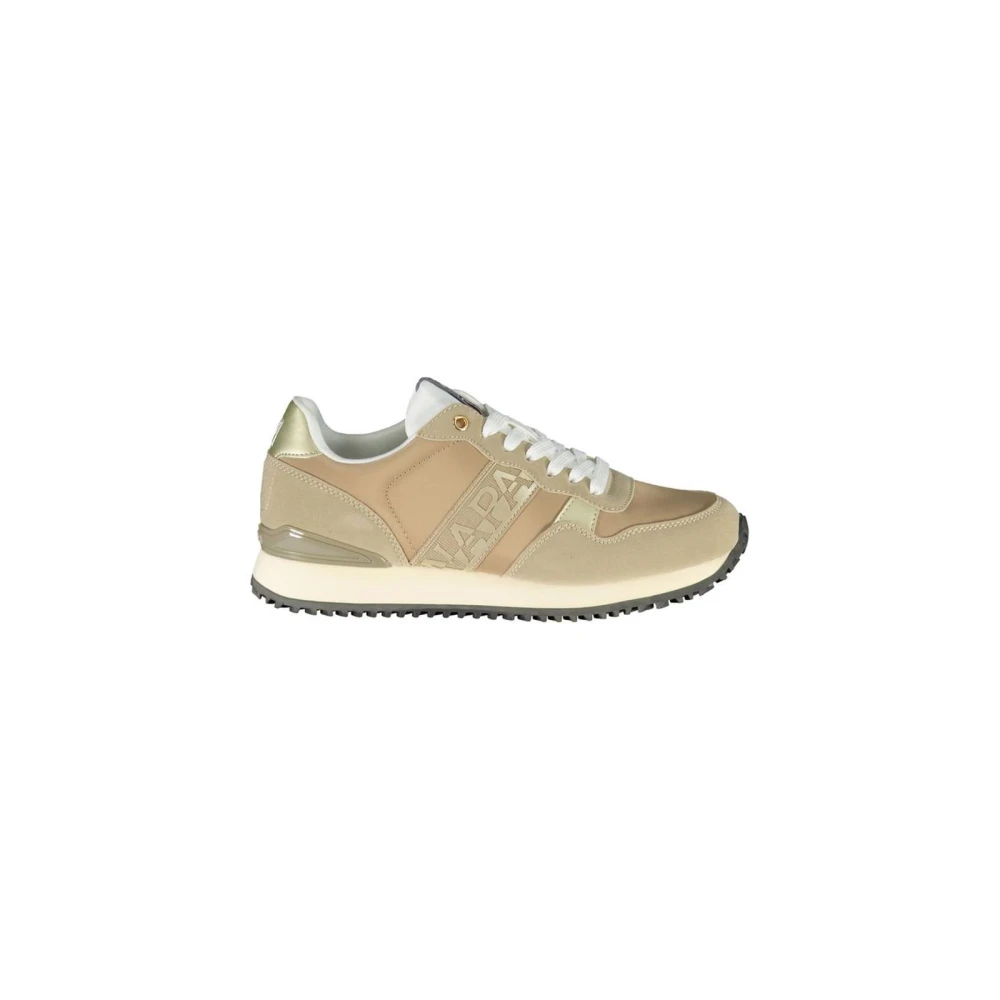 Napapijri Women's Beige Lace Up Sports Sneakers