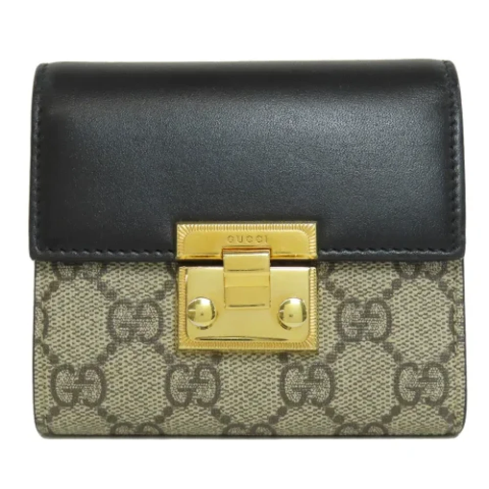 Gucci Vintage Pre-owned Leather wallets Black Dames