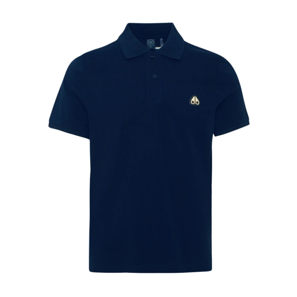 Moose Knuckles Gouden Polo Navy Stijlvol Shirt Blue Heren