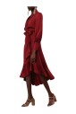 robe-midi-croisee-en-soie-grenat