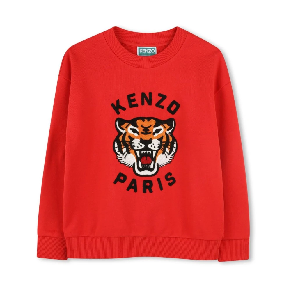 Kenzo Boys Red Kids Sweatshirts, 12 Y, Cotton Sweatshirt For