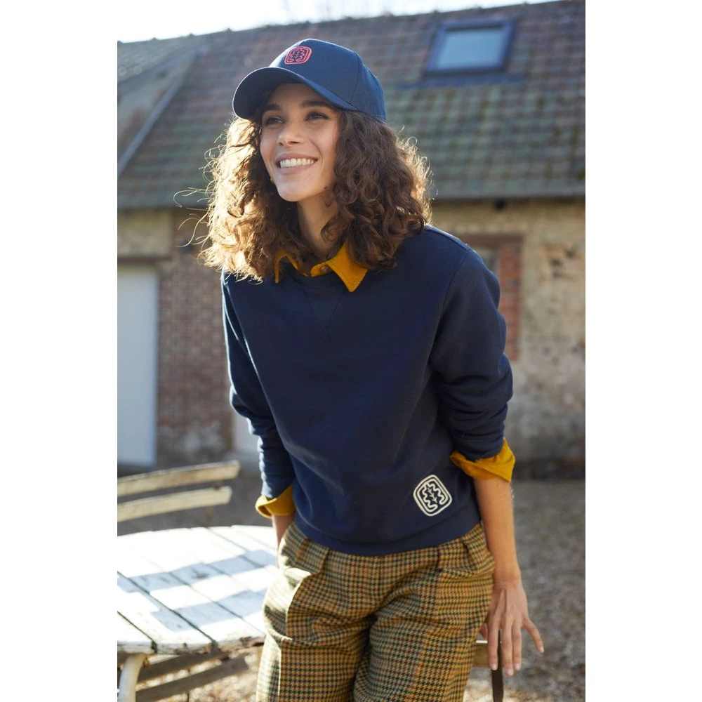 Ines De La Fressange Paris Sydney navy katoenen pet Blue Dames