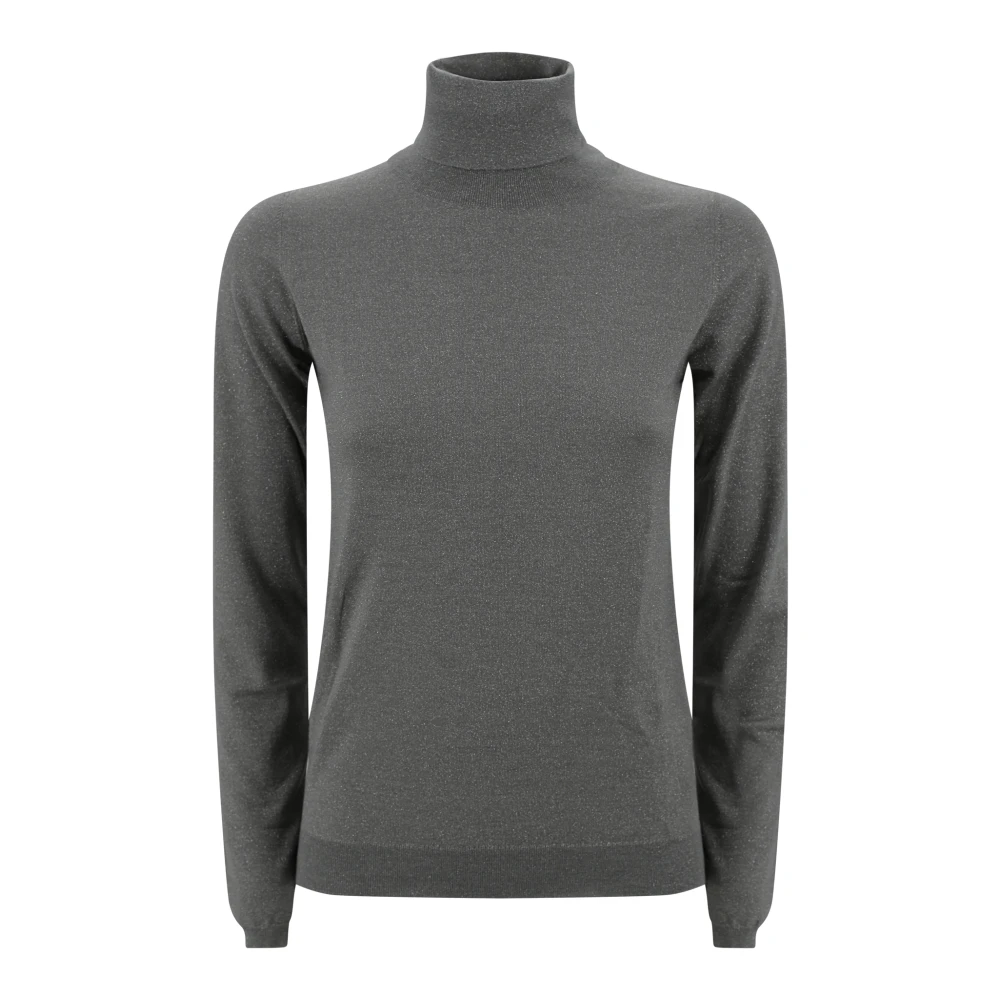 BRUNELLO CUCINELLI Kasjmier Zijde Mix Grijze Broek Gray Dames