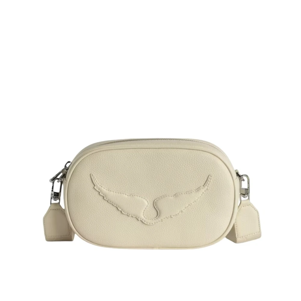 Zadig & Voltaire Grainé Leren Cameratas met Accessoires Beige Dames