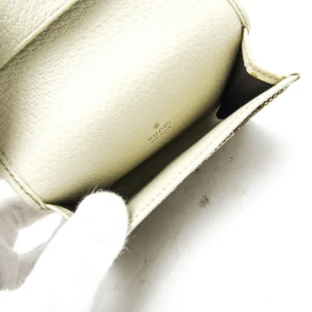 Gucci Vintage Pre-owned Leather wallets Beige Dames
