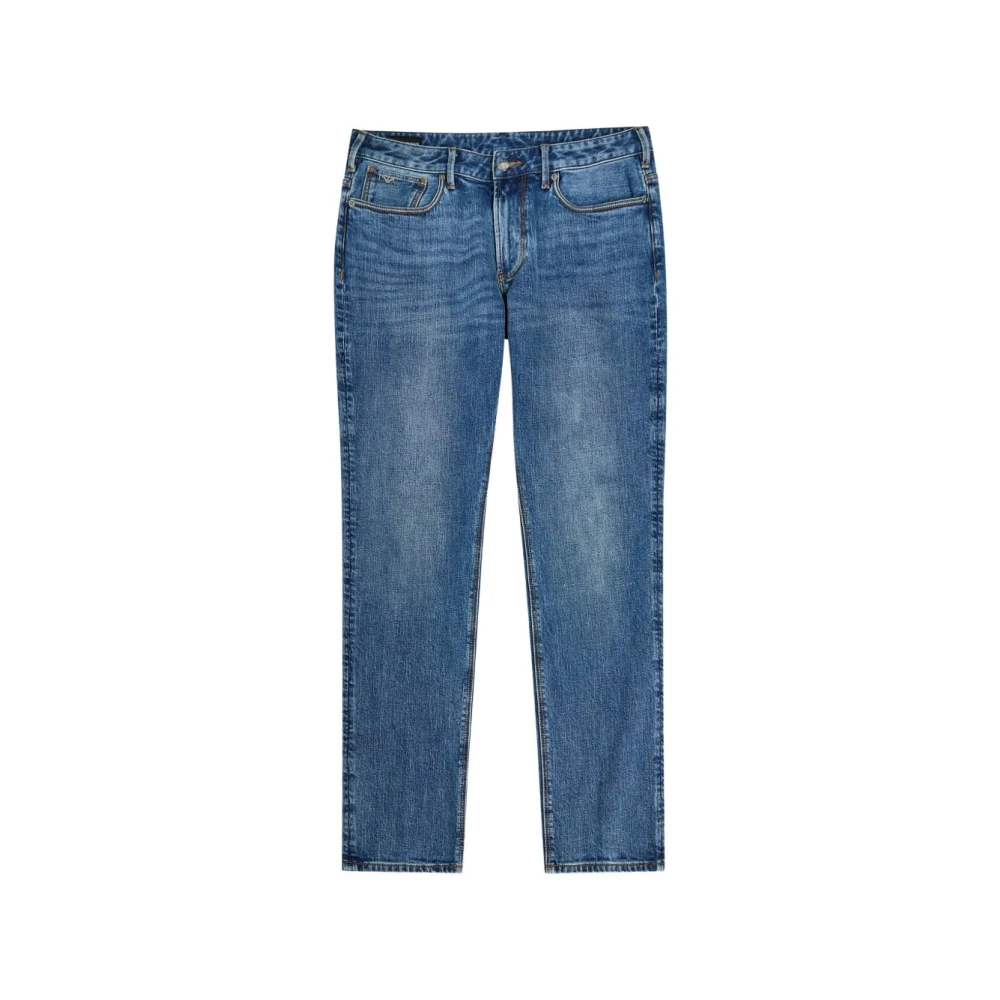 Emporio Armani Mannelijk Blauw Jeans Heren, W32, Denim, Straight Jeans