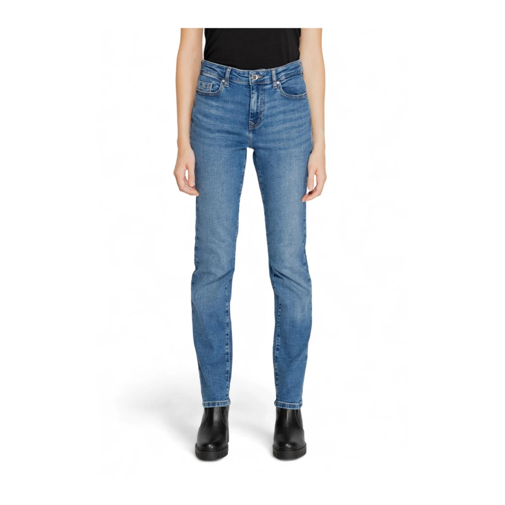 Only Women's Blue Onlnew Kira Life Straight Jeans