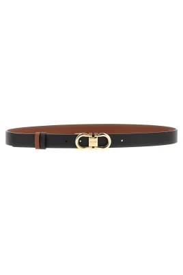 Reversible Gancini Leather Belt