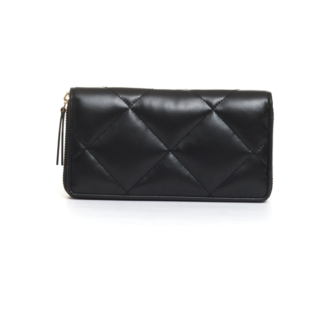 TORY BURCH Zwarte Rits Continental Portemonnee Elegante Stijl Black Dames