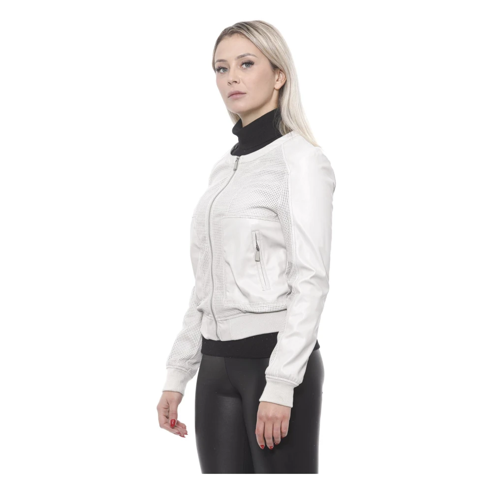 19v69 Italia Geperforeerde Imitatieleren Damesjas White Dames