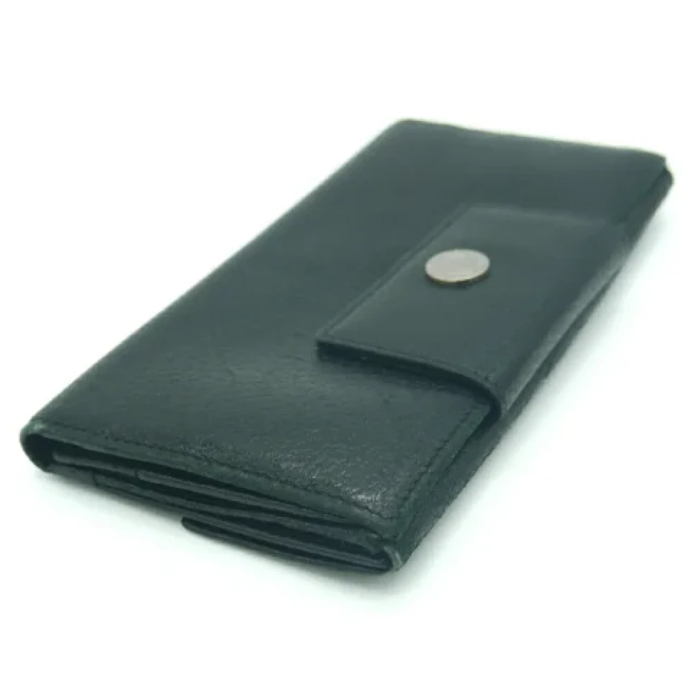 Bvlgari Vintage Pre-owned Leather wallets Green Dames