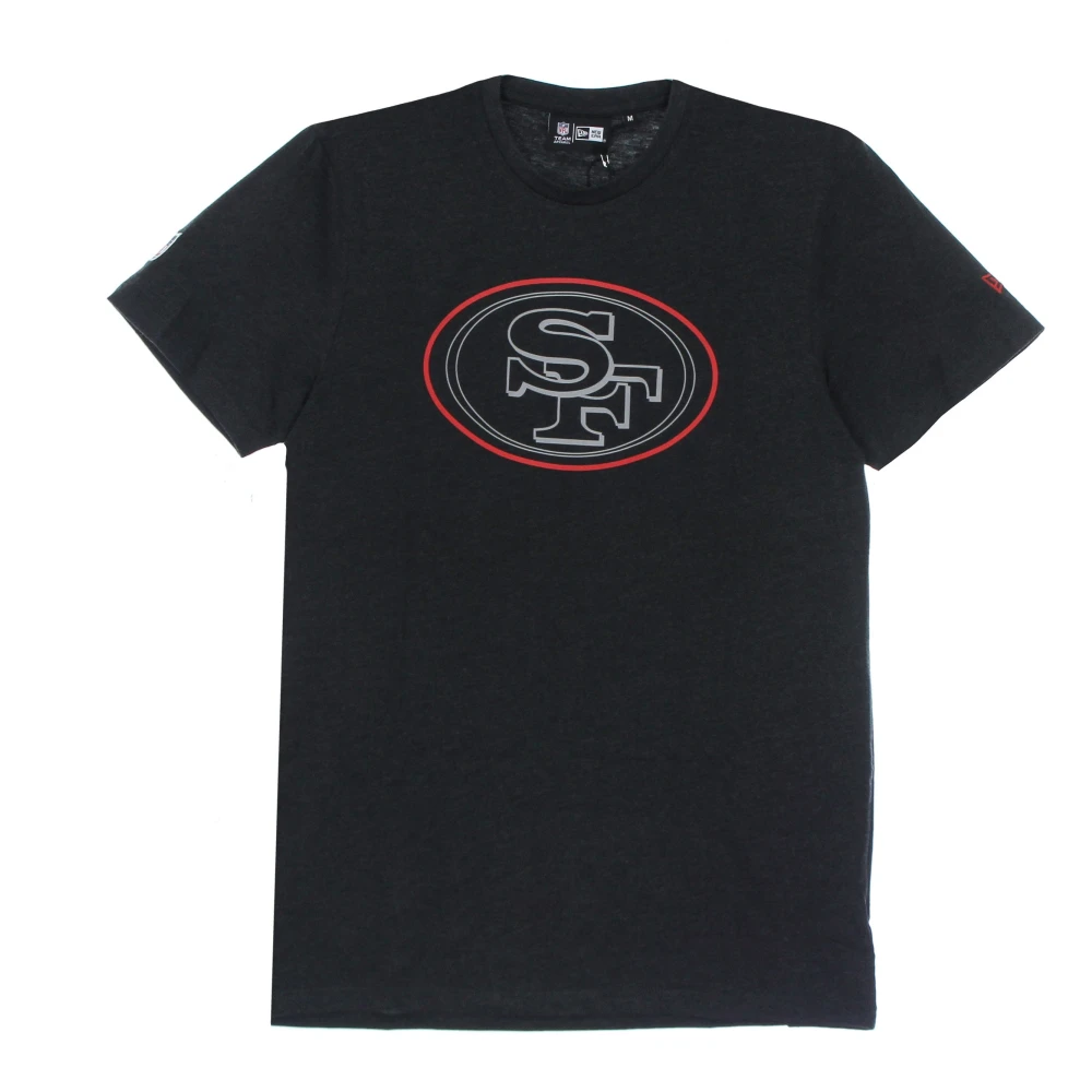 New Era Men's Black Nfl Outline Logo Tee