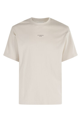 t-shirt-slogan-classique-en-couleur-mastic