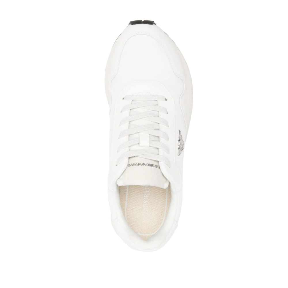 Emporio Armani Witte Panelled Low-Top Sneakers White Heren