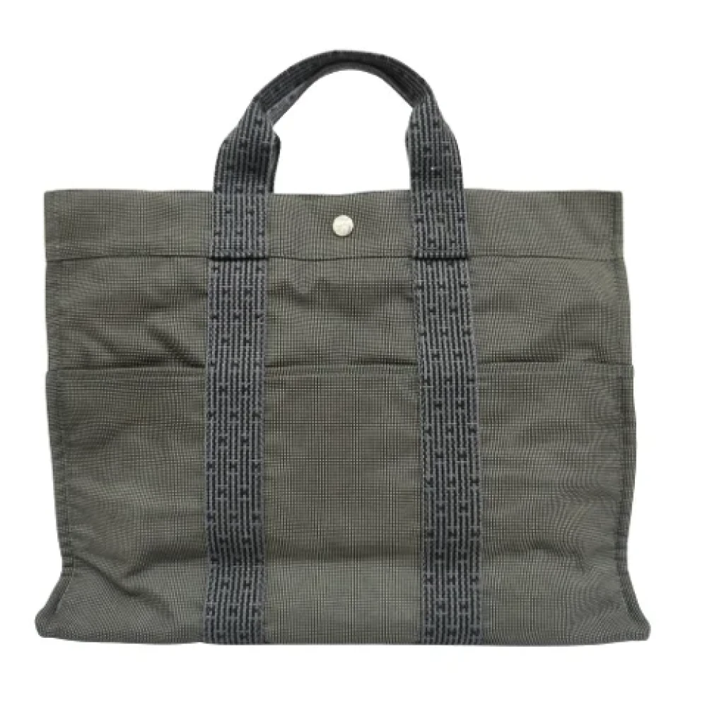 Hermès Vintage Pre-owned Canvas totes Gray Dames