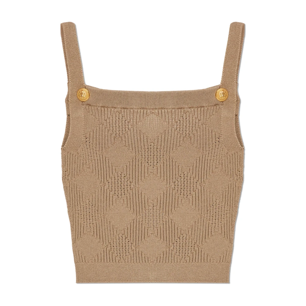 Balmain Mouwloos shirt Beige Dames