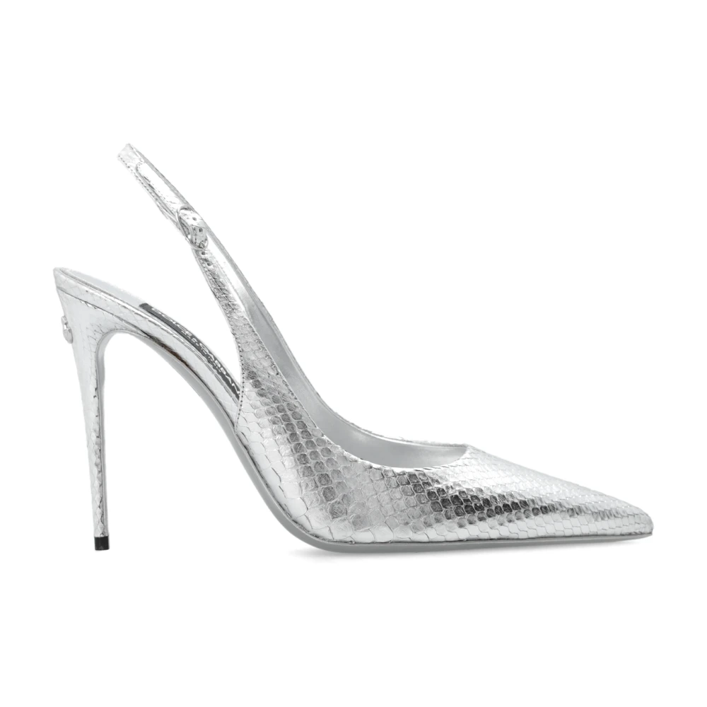Dolce & Gabbana Women's Gray Leather Pumps