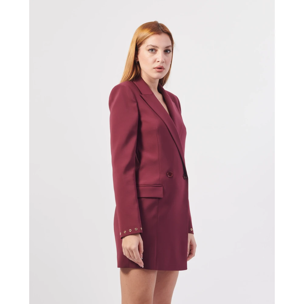PATRIZIA PEPE Crepejasje met Eyelettes Red Dames