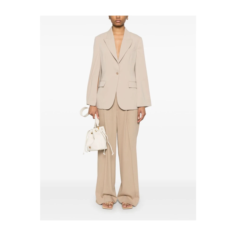 P.a.r.o.s.h. Beige Knoopjas met Zakken Beige Dames