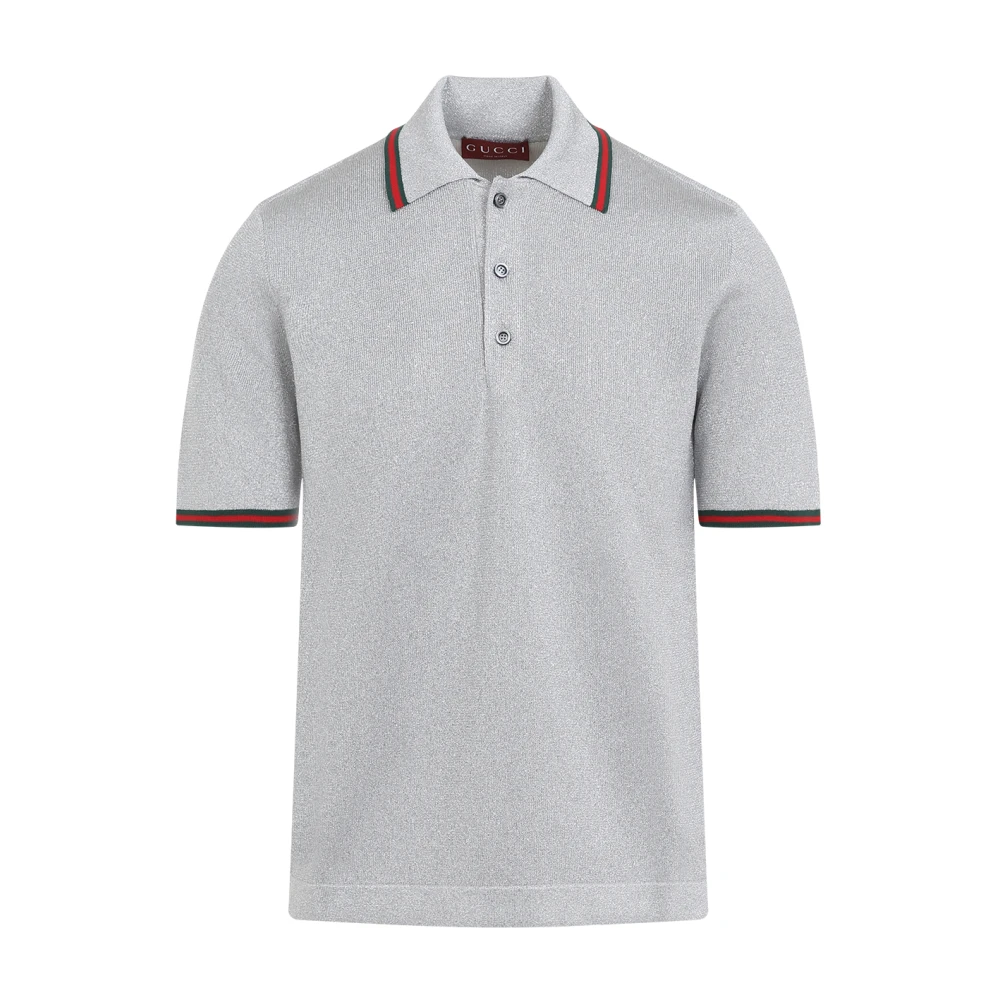 Gucci Metallic T-Shirt Gray Heren