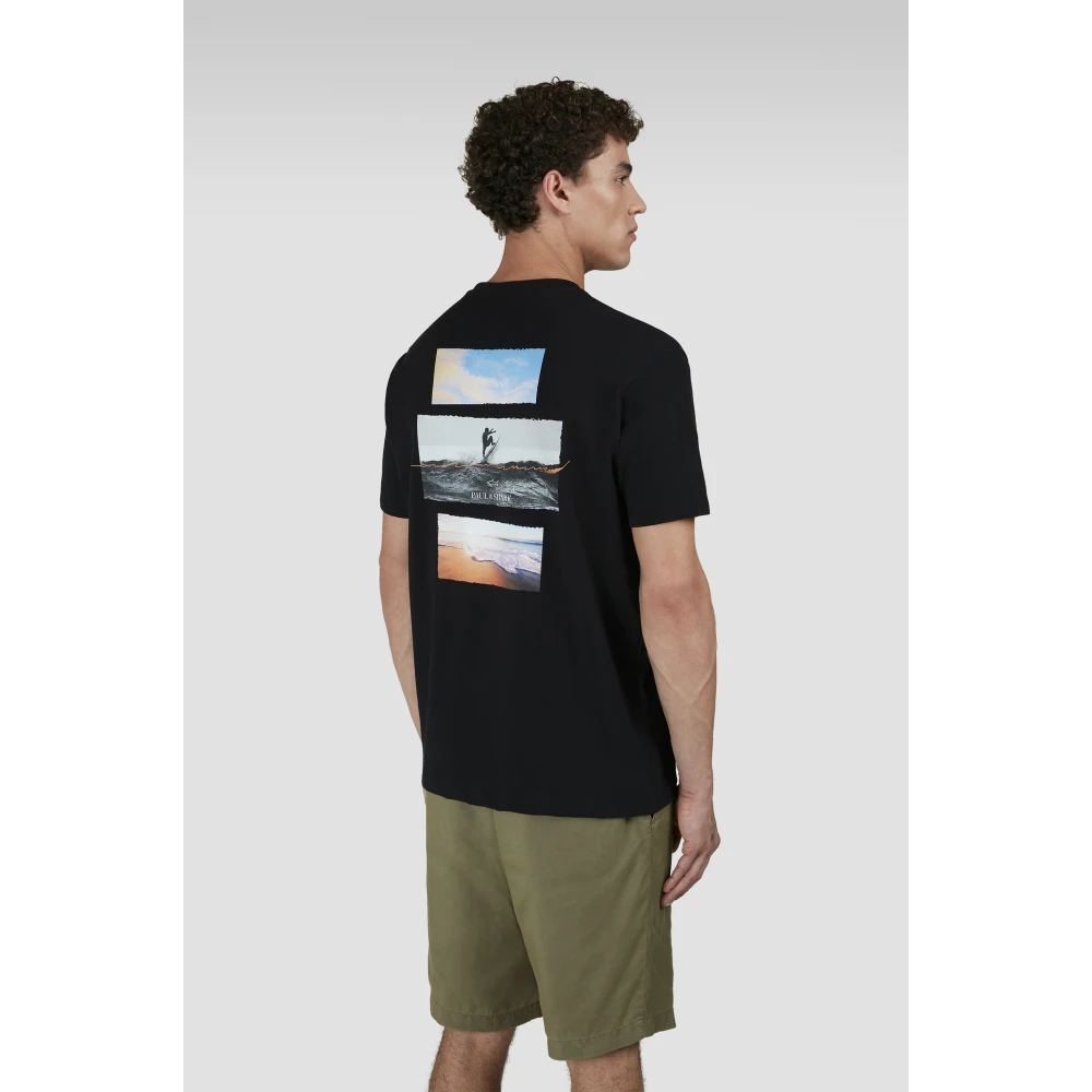 PAUL & SHARK Zwart Katoen Regular Fit T-Shirt Black Heren