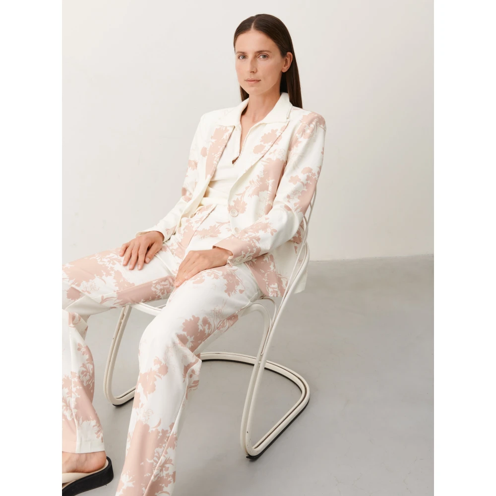 Jane Lushka Bloemen Blazer | Beige Dames