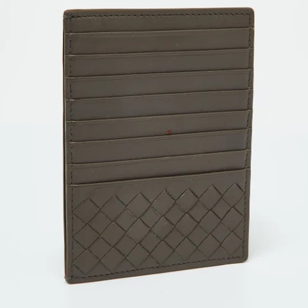 Bottega Veneta Vintage Pre-owned Leather wallets Gray Heren