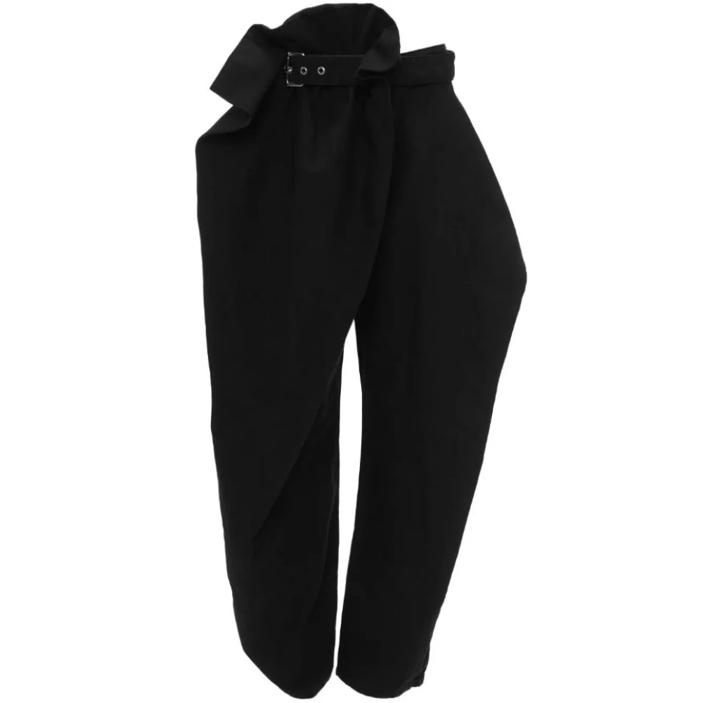 JW Anderson Hoge Taille Omslagbroek Black Dames