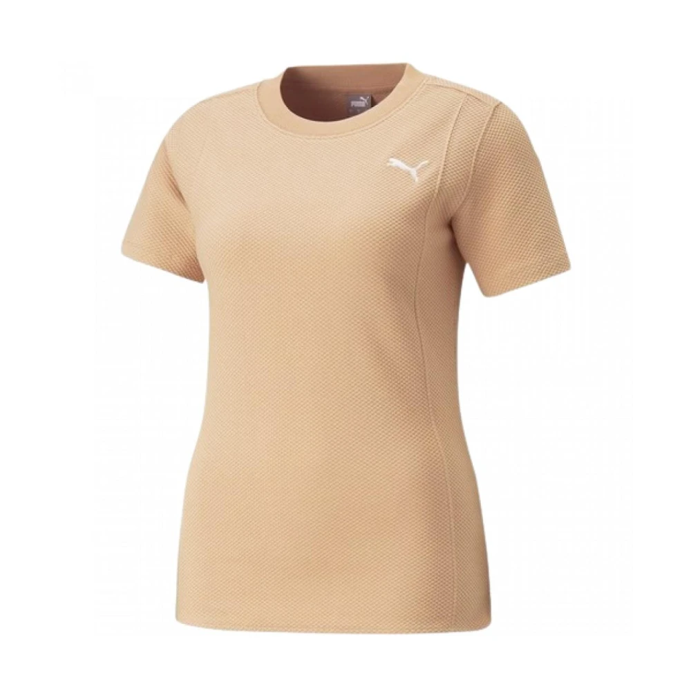 Puma Korte Mouw Katoen Polo Stijl T-shirt Beige Dames