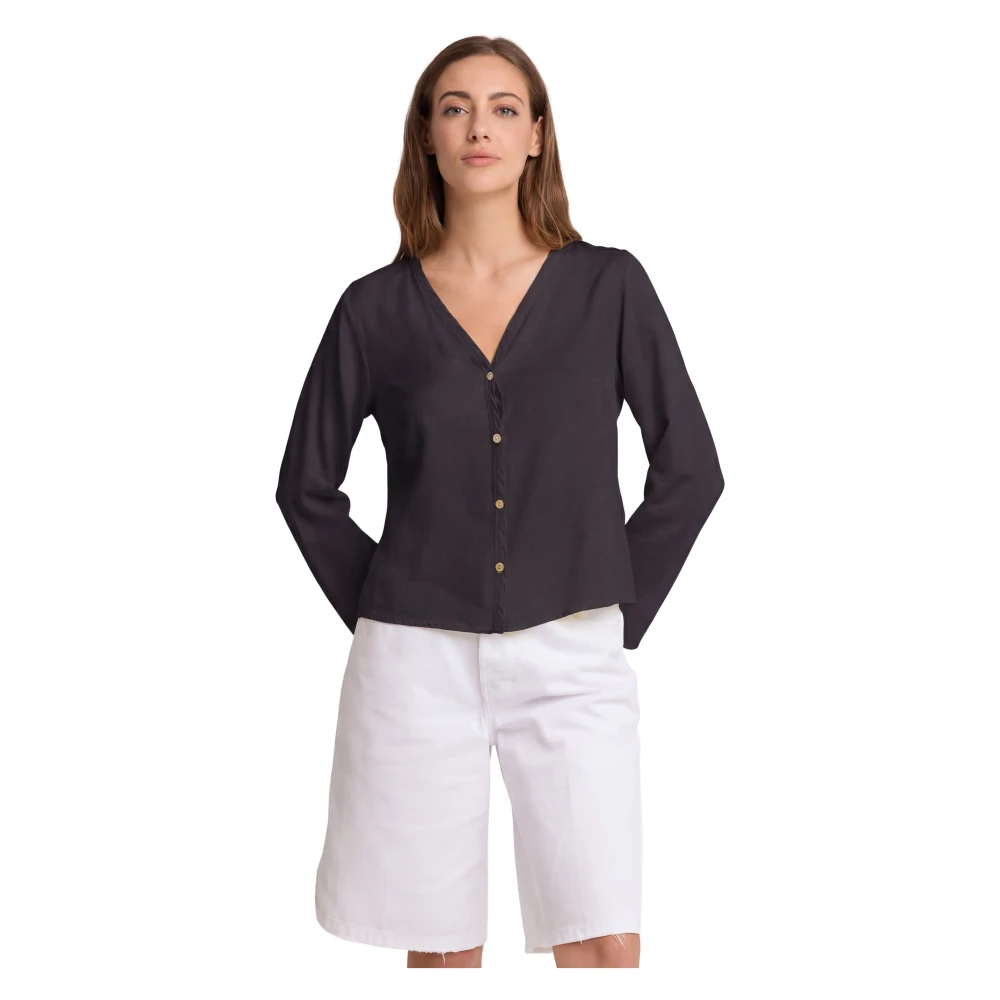 Kocca Black Light Summer Long Sleeved Blouse - Female - Blouses - S - Blouses & Shirts