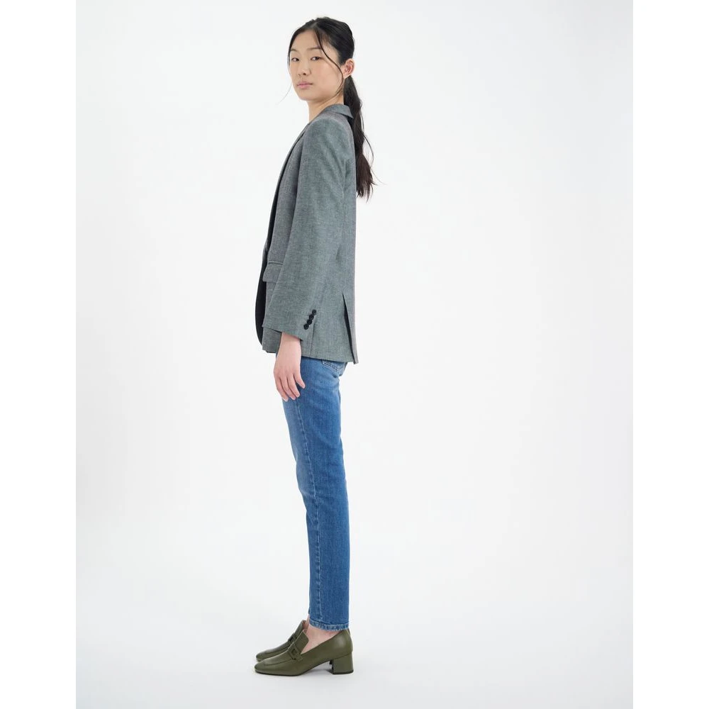 Ines De La Fressange Paris Donkerblauwe Bruna jas AL OP DE Site Gray Dames