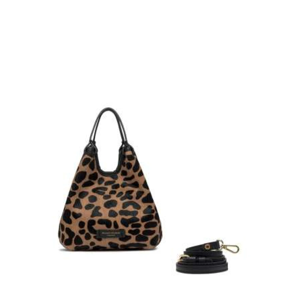 Gianni Chiarini Luipaard Mini Tas Crossbody Brown Dames