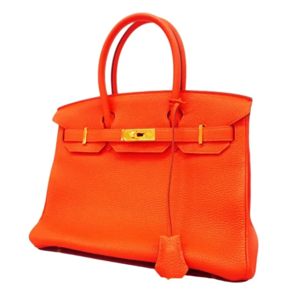 Hermès Vintage Pre-owned Leather handbags Orange Dames