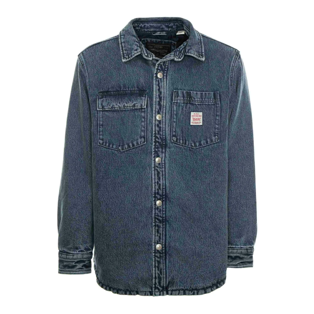 Levi's Gewatteerd Overshirt Telegraph Blue Heren