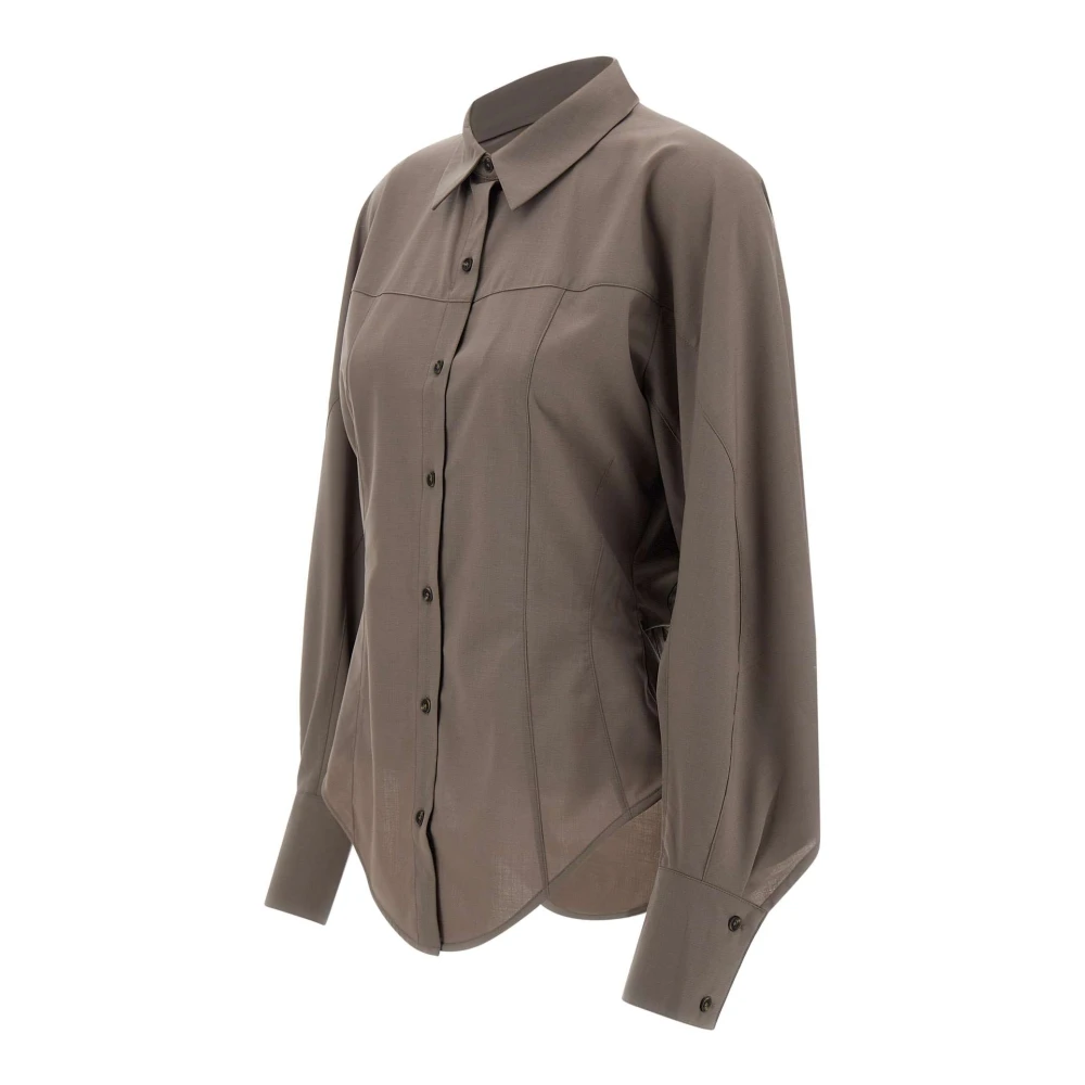 Holzweiler Cyra Taupe Wollen Overhemd Brown Dames