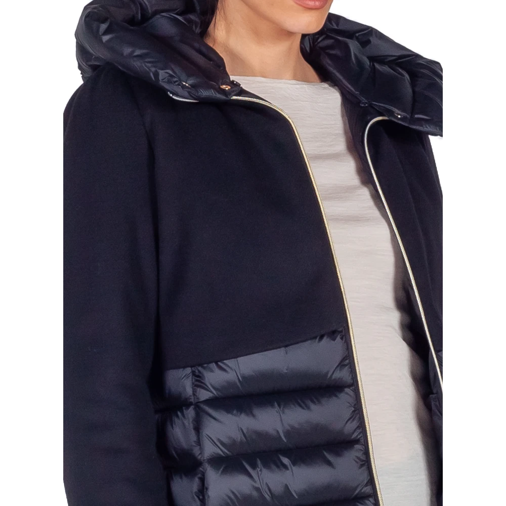 Emme DI Marella Zwarte Dubbellaagse Gewatteerde Pufferjas Black Dames