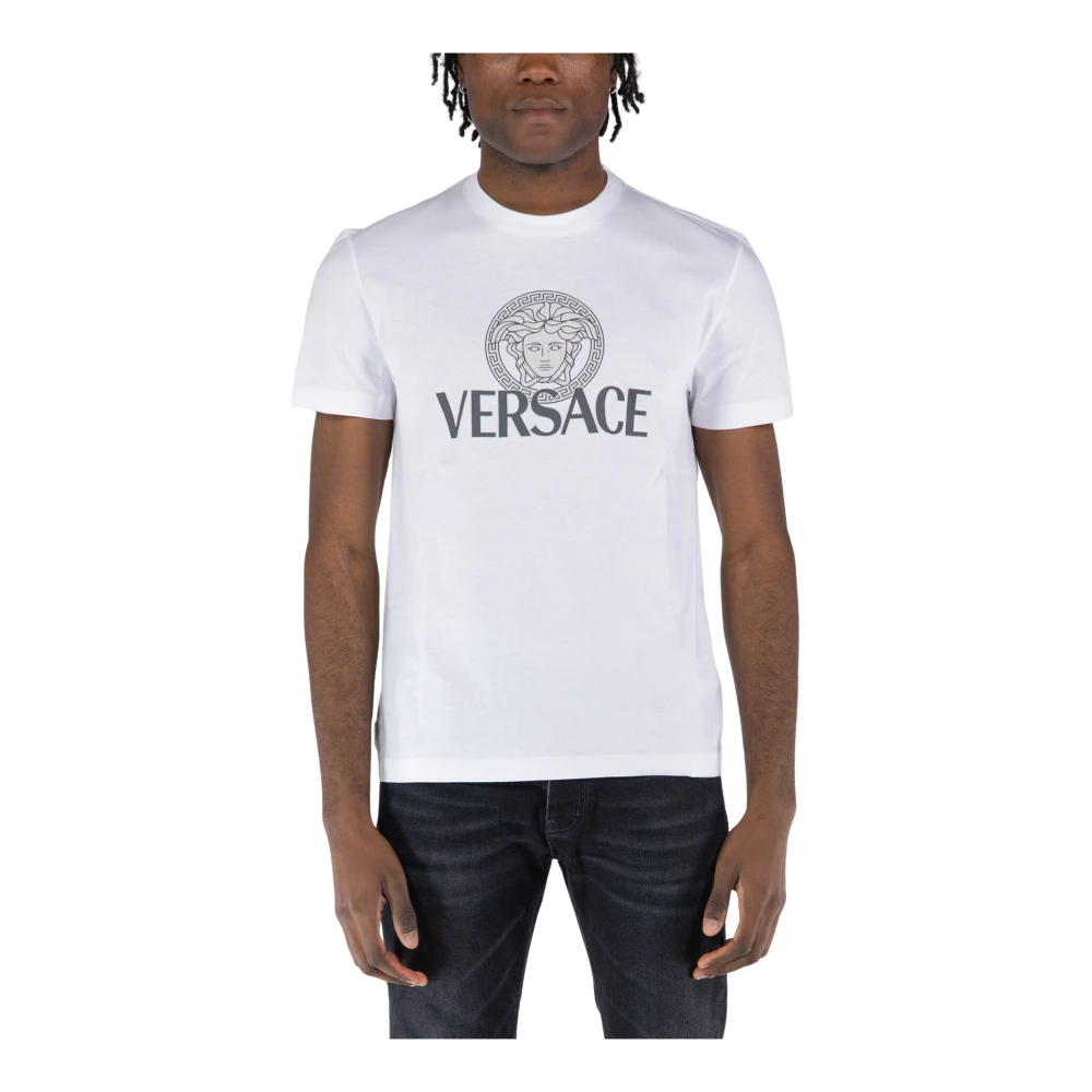 Versace Compact T-Shirt White Heren