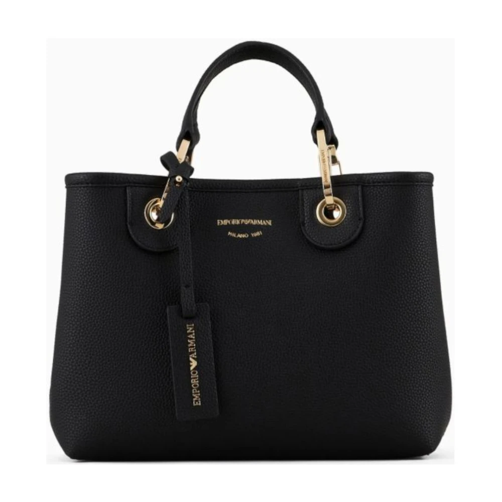 Emporio Armani Zwarte Shoppingtas met Verstelbare Band Black Dames