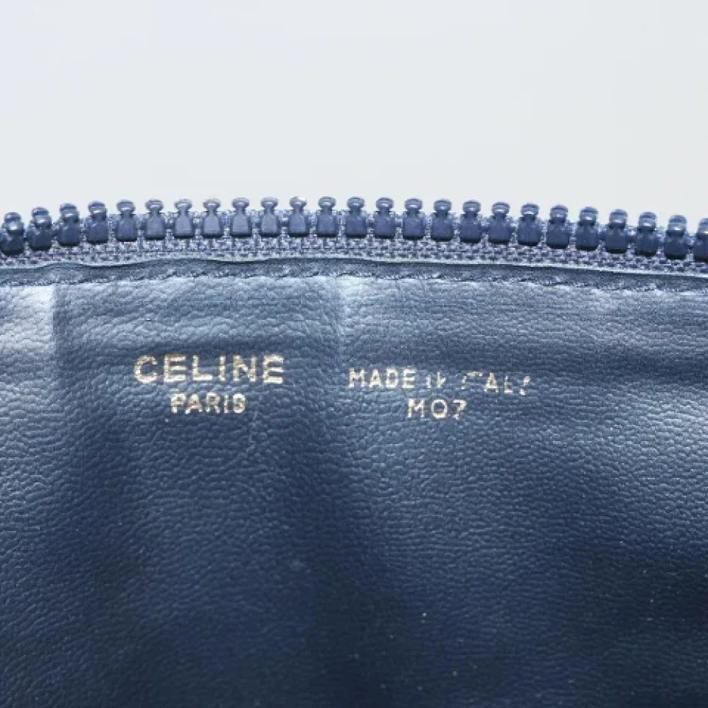 Celine Vintage Pre-owned Canvas clutches Blue Dames