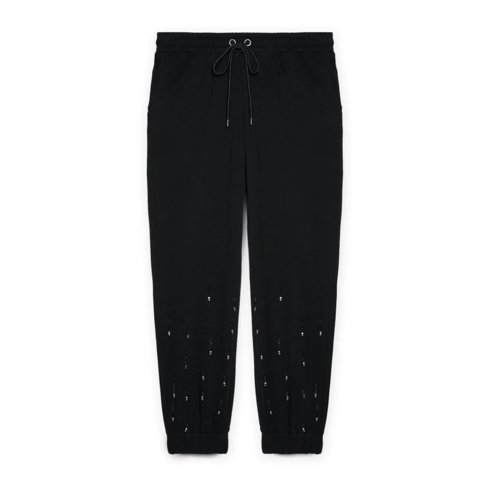 Fiorella Rubino Geborduurde joggingbroek Black Dames