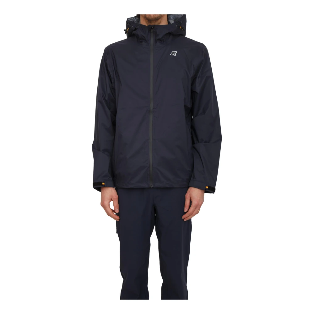 K-Way Men's Blue Rain Jackets, 2XL, Charmain Travel Jacket