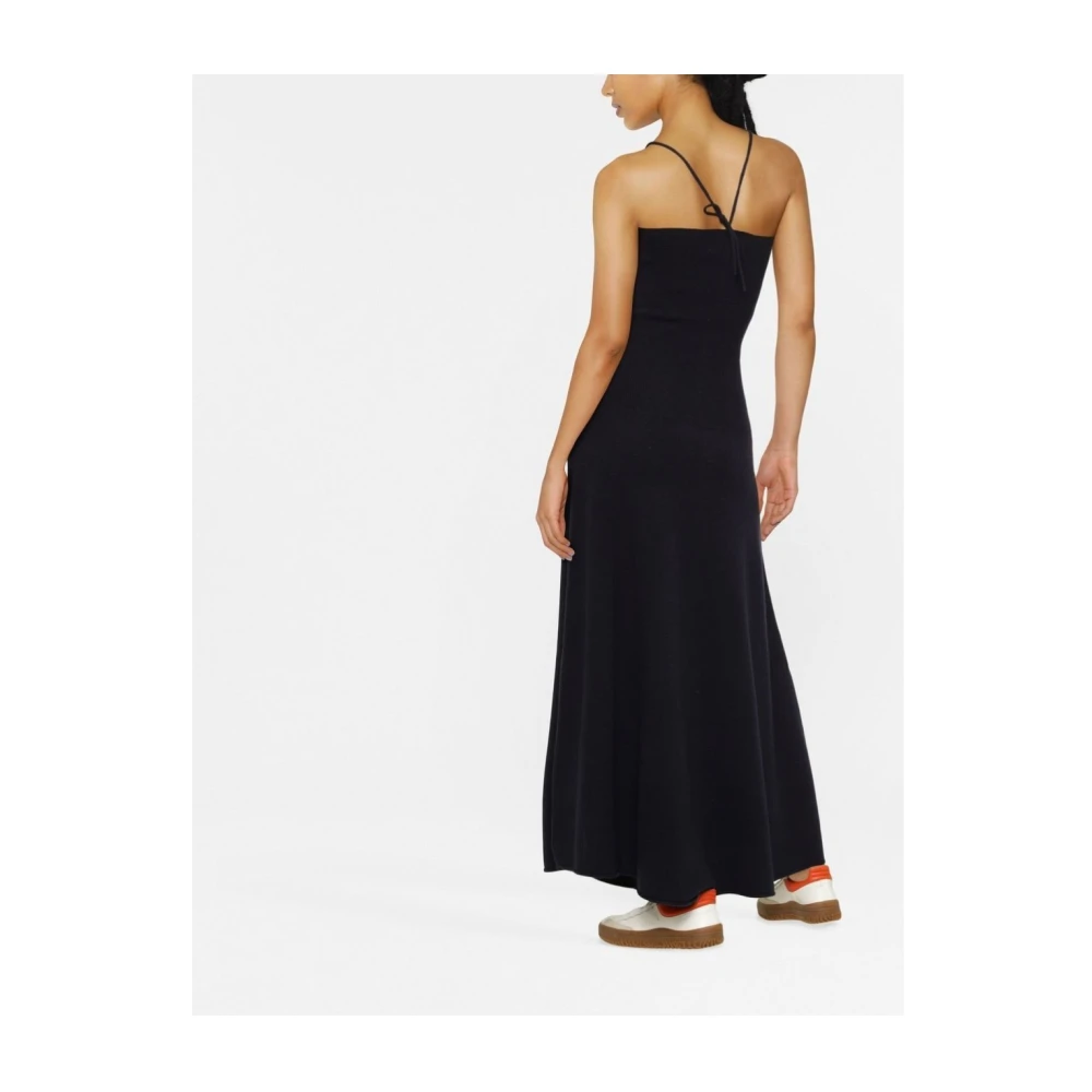 Extreme Cashmere Maxi Jurk voor Moderne Vrouw Black Dames