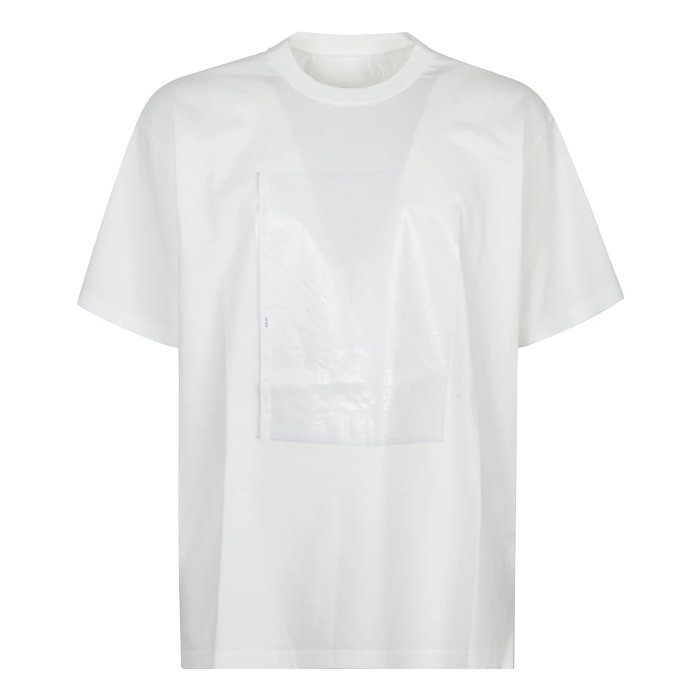 Mm6 Maison Margiela Men's White T-Shirts, M, Spray Print T-Shirt
