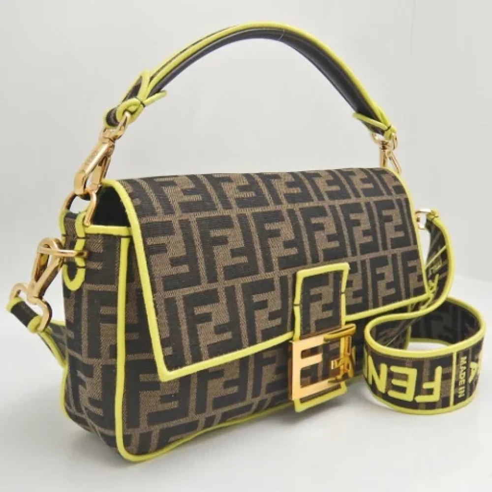 Fendi Vintage Pre-owned Fabric fendi-bags Beige Dames