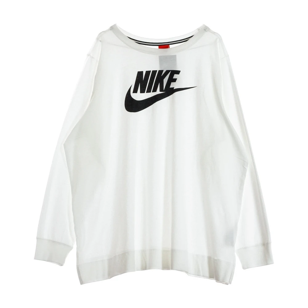 Nike Dames Longsleeve T-shirt Wit Zwart White Dames