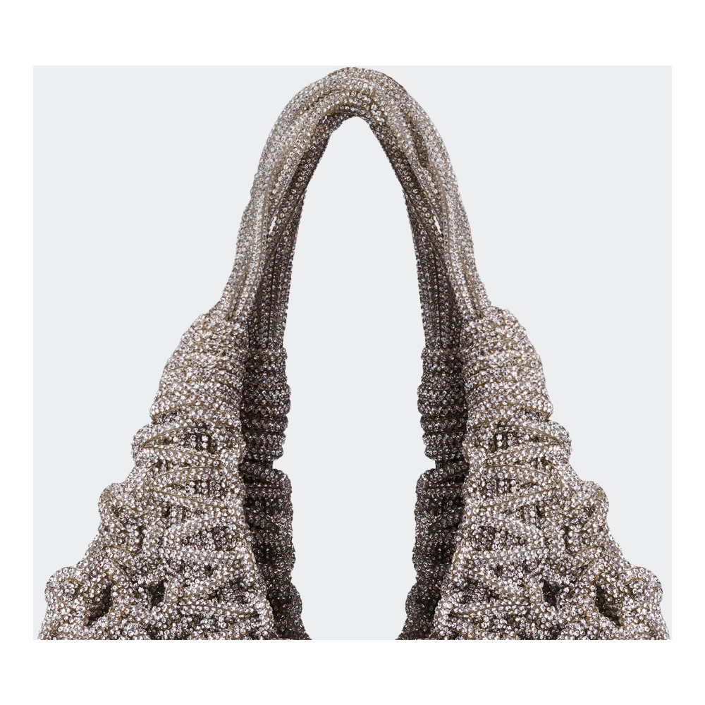 Hibourama Handgemaakte Kristallen Clutch Gray Dames